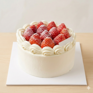 Pastel estilo coreano de fresas